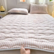 Mattress Pad | Quilted Bed Topper | Washable Polyester Fiber Protective Cover | No-Slip Dormitory Bedding | Student Home Bedroom Mattress Protector | 200x150 cm Size