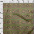 thumbnail image 2 of oneOone Silk Tabby Fabric Leaves & Floral Block Print Fabric By Yard 42 Inch Wide, 2 of 4