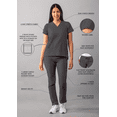 thumbnail image 3 of Adar Addition Go-Basic Scrub Set For Women - Slim V-Neck Scrub Top & Skinny Cargo Scrub Pants, 3 of 7