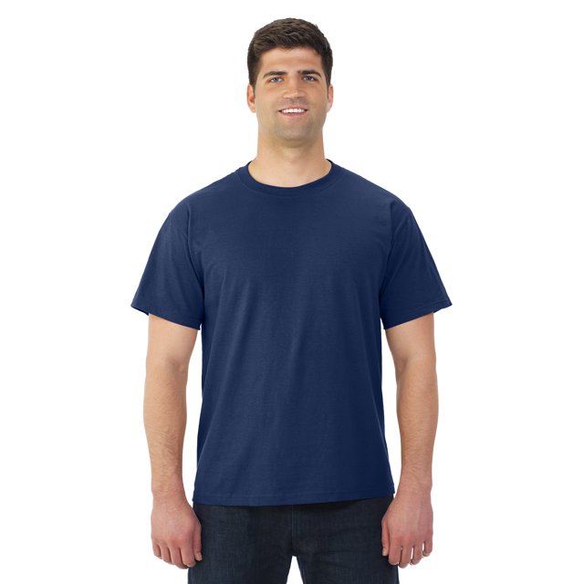 Jerzees Adult HiDENSI-T Short Sleeve Crew T-Shirt, 3X, J Navy