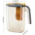 thumbnail image 3 of Weloille 88oz Cold Water Pitcher with Filter, BPA-Free Food-Grade Leak-Proof Heat-Resistant Iced Tea Carafe for Juice Lemonade Home Kitchen Use, 3 of 6