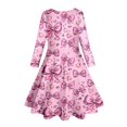 thumbnail image 5 of PMVFHDE Robe à Imprimé Floral pour Filles Robe de Fête Imprimée pour Enfants et Filles, Rose, 6-7 Ans, 5 of 5