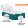 thumbnail image 3 of SGI Bedding 21 Inch Wrap Around Bed Skirt | Microfiber Bed Skirt | Fade Resistant, Wrinkle Free, Anti-static, Decorative, Extra Storage Space, Clutter-Free | Queen, Teal, 3 of 6