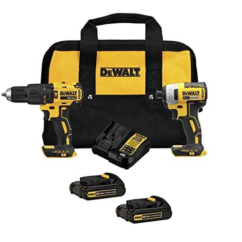 DEWALT DCK276C2 Hammer Drill and Impact Driver, Set of 2 Tools, 20 V