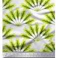 thumbnail image 1 of Soimoi Vert Coton Cambric Feuilles de Pin Imprimer Tissu par la Cour 56 Pouces de Large, 1 of 3