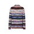 thumbnail image 3 of Fortune Women Rainbow Striped Knit Cardigan Long Sleeve Open Front Sweater S-3XL, 3 of 5