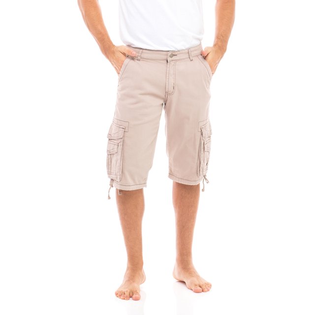 Men’s Classic Fit Flat Front 100% Cotton Twill Cargo Shorts