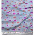 thumbnail image 1 of Soimoi Georgette Viscose Fabric Bubbles & Fish Ocean Decor Fabric Printed Yard 42 Inch Wide, 1 of 1
