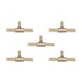 thumbnail image 2 of 5pcs Brass Barb Hose Fitting Tee Way Barbed Connector Fuel 6mm, 2 of 5