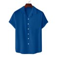 thumbnail image 5 of Men's Casual Linen Shirt - Cuban Collar, Button Down, Breathable Material, Perfect for Summer & Vacation, 5 of 5