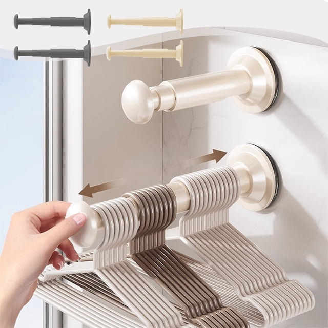 Iumwxz Kitchen Organizers and Storage Hanger Organizer Rack Extendable Clothes Hanger Stacker for Washing Machine Or Dryer Space Saving Hanger Storage Holders Pack of 2 Black New Year Savings
