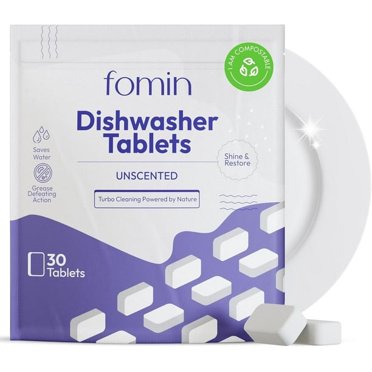 Fomin Natural Dishwasher Detergent Tablets- 30 Count