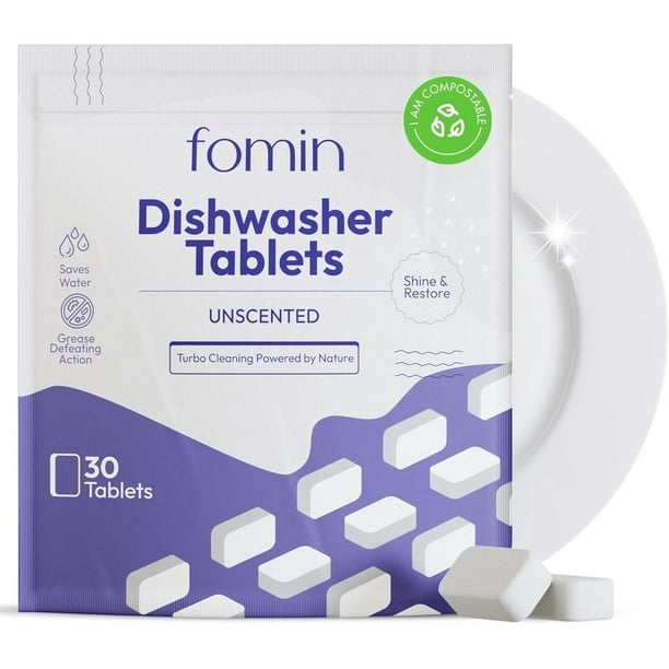 Fomin Natural Dishwasher Detergent Tablets- 30 Count