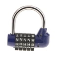 thumbnail image 2 of Xuanheng 5 Letters Code Padlock Combination Lock Luggage Suitcase Safe Lockers Blue, 2 of 7