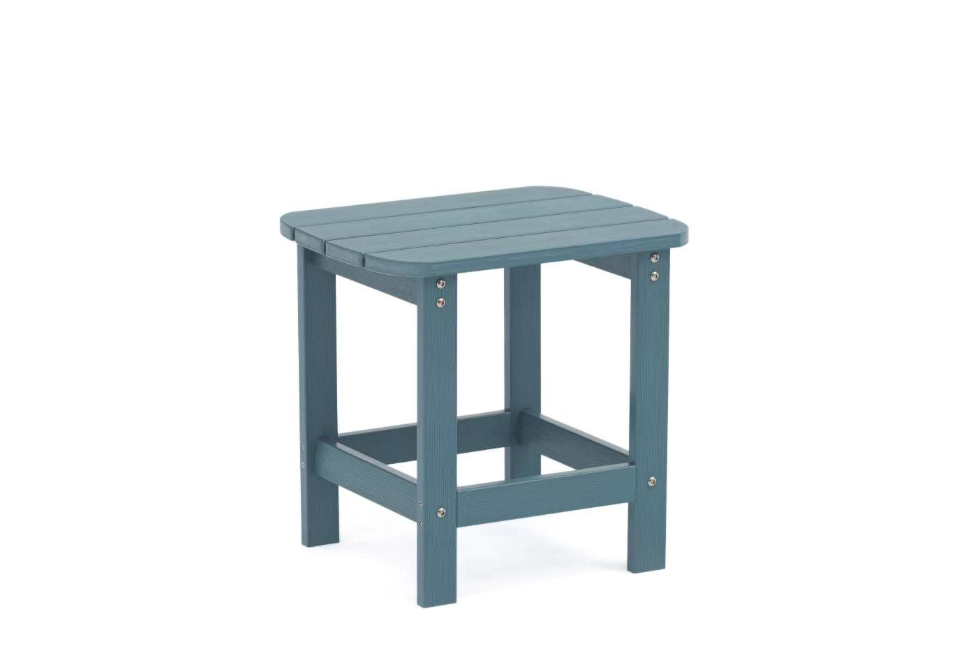 Table d’appoint Tanfly bleu sarcelle – 100 % en polycarbonate résistant aux intempéries, protection UV, utilisable à l’intérieur comme à l’extérieur