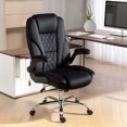 thumbnail image 2 of HOMCOM Chaise de Bureau, Chaise d'Ordinateur avec Accoudoirs Relevables, Noire, 2 of 10