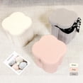 thumbnail image 4 of PINPLUS 12.6" White Ottoman Storage Box, Folding Storage Seat Box, Small Footstool For Living Room, Kid's Toy Chest Box, Teddy Flower Shape, 4 of 7