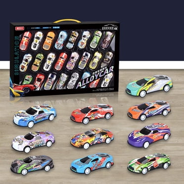 RXIRUCGD Jouets Retour aux Voitures en Alliage Ensemble de 24 Voitures en Alliage en Boîte Cadeau Jouet pour Garçons Modèle Imitation Ornements pour Enfants Cadeau d'Anniversaire pour Garçons