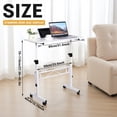 thumbnail image 2 of Bureau Debout Mobile à Hauteur Réglable, Bureau Portable pour Ordinateur Portable avec Roulettes, Petite Table d'Ordinateur Roulante, Plage de Hauteur 31 Pieds'–43 Pieds' pour Bureau à Domicile et Salle de Classe, 2 of 6