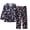 Multicolour, variant on Women's Two Piece Set, Cotton Linen Pajama and Lounge Wear, Long Sleeve Top with Elastic Waist Pants for Home and Sleep Comfort