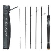 6 Piece Fishing Pole Ultralight Spinning/Casting Rod Travel Fishing Rod with Storage Bag