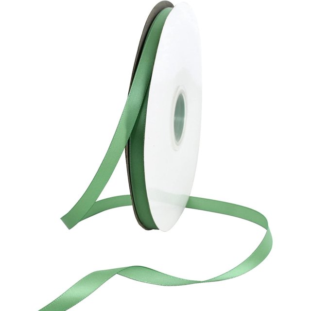 TONIFUL 3/8 Inch x 100yds Sage Green Satin Ribbon Thin Solid Fabric Ribbons Roll for Gift Wrapping Invitation Floral Hair Balloons Craft Sewing Party Wedding Popsicles Decoration Valentine's Day