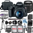 thumbnail image 1 of Canon EOS Rebel T7 DSLR Camera Bundle with 18-55mm Lens + 2 Pcs 64GB Memory Cards + Tripod + Deluxe Camera Case + Flash + ZeeTech Accessory Kit, 1 of 2