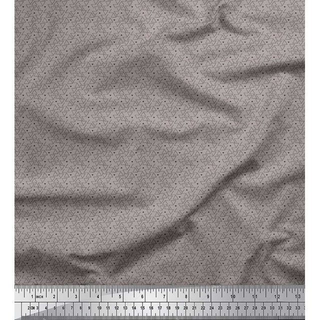 Soimoi Moss Georgette Fabric Triangle Shirting Print Fabric by The Yard 42 Inch Wide