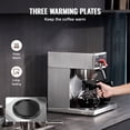 thumbnail image 3 of 12 Cups Commercial Drip Coffee Maker with 3 Glass Carafes and 3 Warmers Office, 3 of 9
