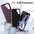 thumbnail image 2 of Dteck for Samsung Galaxy A14 5G Case, Protective Shockproof Rugged Military Drop Protection Galaxy A14 Cell Phone Cover Tough Hybrid Bumper Samsung A14 Phone Case, Purple, 2 of 6