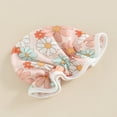 thumbnail image 4 of Baby Girls Three Piece Swimsuits  Floral Print Halter Bikini Set Bathing Suit with Swim Cap, 4 of 7