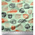 thumbnail image 1 of Soimoi Velvet Fabric Grains & Fish Food Print Fabric by The Yard 58 Inch Wide, 1 of 3