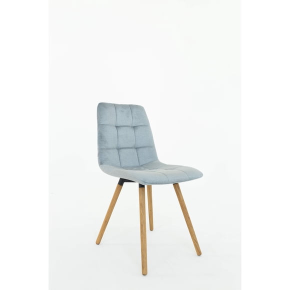CHK Furniture Grey Velour Tufted Dining Chair, Set of 2