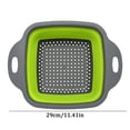 thumbnail image 2 of Gkeoshab Drain Rack Storage Bag Fruit And Vegetable Basket Folding Filter Square Draining Basket Collapsible Colander Kitchen Home & Garden, 2 of 5