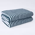 thumbnail image 1 of Mainstays – Ensemble de 2 serviettes de bain à rayures sarcelle, 1 of 7