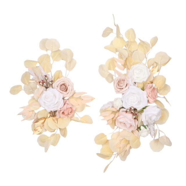 2x Wedding Arch Flower Swag Handmade Decorative Artificial Flower Arch Decor for A