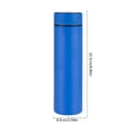 thumbnail image 3 of Blue Blue 500Ml Stainless Steel Smart Temperature Measuring Insulated Cup With Included Strainer And Secure Base For Daily Use, 3 of 6