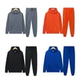 thumbnail image 2 of Men's Winter Sport Wear Tracksuit Clothes Outfits Set Long Sleeve Running Jogging Athletic Sports Set, 2 of 4