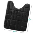 thumbnail image 2 of Clara Clark Bathroom Rugs, Velvet Memory Foam Bath Mat, Ultra Soft Non Slip and Absorbent - Tiled - Contour - Black, 2 of 6