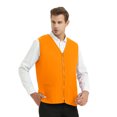 thumbnail image 3 of TOPTIE Adult Volunteer Work Vest Event Supermarket Apron Vests - Orange, 3 of 8