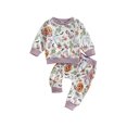 thumbnail image 1 of Fortune Fall Baby Girl Clothes Pumpkin Ghost Sweatshirt Pants 2Pcs Set 0-3Y, 1 of 9