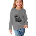 thumbnail image 2 of RXIRUCGD Chemises à Manches Longues pour Filles, Col Rond Mignon, Blouses Décontractées Élégantes (Gris, Taille : 3 Ans), 2 of 5