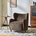 thumbnail image 1 of Noble House Lucia Wingback Armchair,Dark Brown, 1 of 9