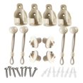 thumbnail image 3 of Siruishop 16Pcs Blinds & Shades Bungee Tie Down Ropes Set Universal Fixing Accessories White, 3 of 8