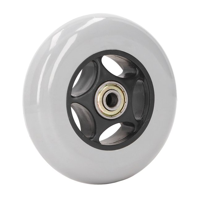 Heavy Duty Wheel, 6 Inch Grey Rubber Solid Tyre, Replacement Many Standard Wheelchairs Accessories For Wheelchair, Walker, Roller, Trolley
