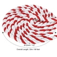 thumbnail image 2 of Unique Bargains 1/2Inch x 98Feet Natural Twisted Cotton Rope 3 Strand Tug of War Rope with Sealing Tape Red White, 2 of 6