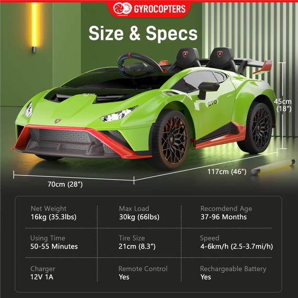 ELEMARA Véhicule électrique Pompier 12 V pour Enfants, Voiture Electrique Enfants-Petits avec télécommande parentale – Sirène, talkies-Walkies, Feux Clignotants,Bluetooth, Musique et USB