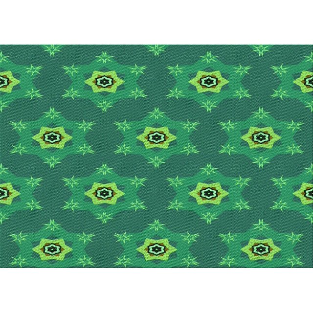 Ahgly Company Machine Washable Indoor Rectangle Transitional Medium Teal Green Area Rugs, 6' x 9'
