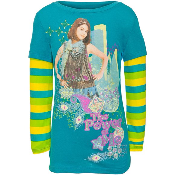 Wizards Of Waverly Place - T-Shirt à Manches Longues 2fer pour Jeunes Filles Power