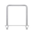 thumbnail image 1 of Unique Bargains Square U-Bolts 2 Sets 77mm Inner Width 110mm Length M8 304 Stainless Steel U Clamp Bolt, 1 of 5